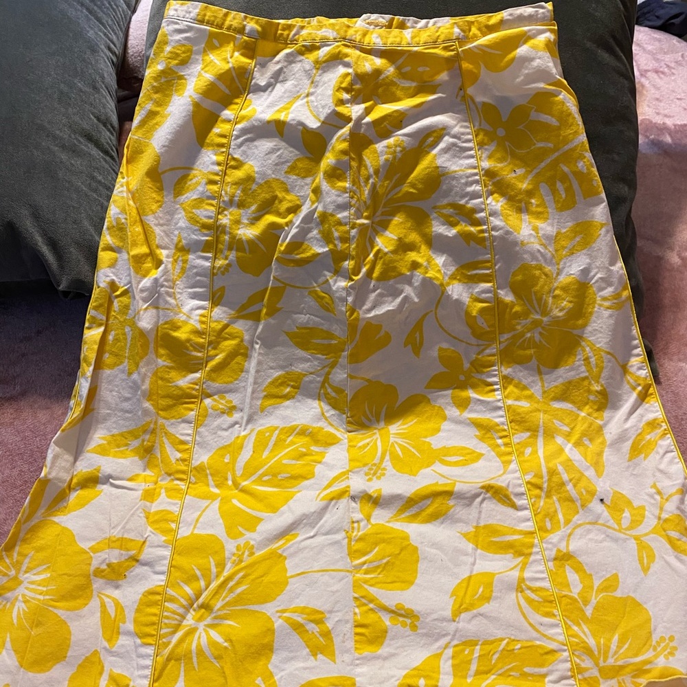 Yellow and White Flower Skirt